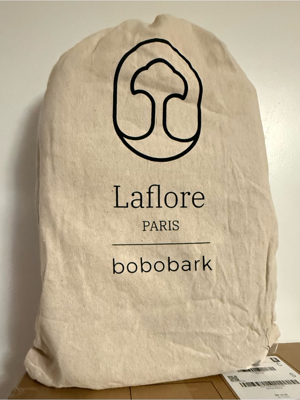 Laflore Paris bobobark Cork Backpack and Canvas Dust Bag - Black